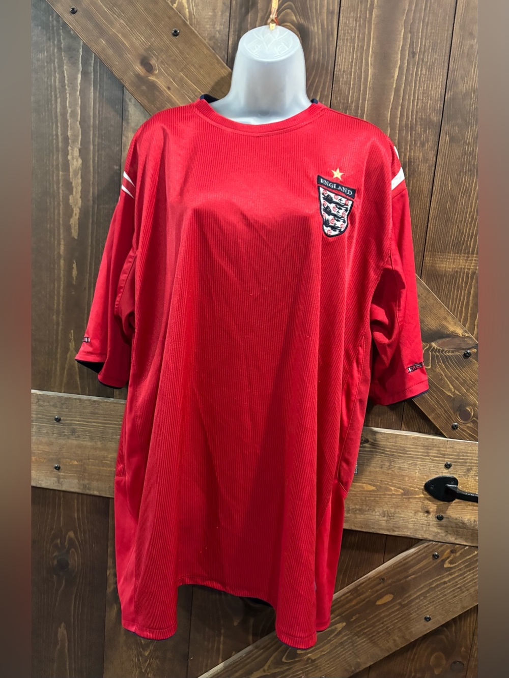 England Soccer Vintage Red Away Jersey